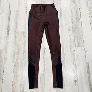 Women's High-Waisted Brown and Black Leggings